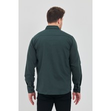 YXC Trend Maker Erkek Mint Slim Fit Dar Kalıp Pamuklu Kot Gömlek