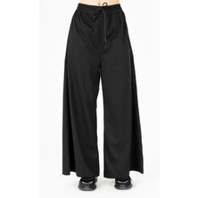 Maraton Comfort Kadın  Bol Paça Siyah- Pantolon
