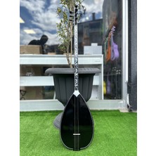 Uzun Sap Siyah Bağlama(Kılıf,yedek Tel ve Tezene Dahil)