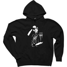Marilyn Manson Body Siyah Fermuarlı Kapşonlu Sweatshirt