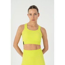 Maraton SlimFit Kadın Kapalı Yaka  Neon Yeşil Bra