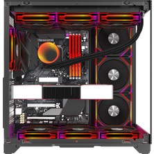 Gameline Grand Premium 7x ARGB Fan Kumandalı USB 3.0 Gaming Bilgisayar Kasası Siyah