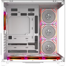Gameline Grand Premium 7x ARGB Fan Kumandalı USB 3.0 Gaming Bilgisayar Kasası Beyaz