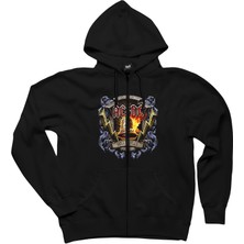 Ac Dc Hells Bells 2 Siyah Fermuarlı Kapşonlu Sweatshirt