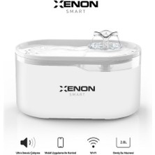 Xenon Smart Akıllı Otomatik Evcil Hayvan Besleyici Mama Kabı Beyaz Ultra Sessiz Su Pınarı ve Yedek Filtre 3'lü Pet Seti