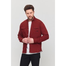 YXC Trend Maker Erkek Mint Slim Fit Dar Kalıp Pamuklu Kot Gömlek