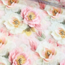 Güller 3 Boyutlu Dijital Baskı Nevresimlik Poplin Kumaş