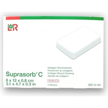 Lohmann & Rauscher Suprasorb C  Kolajen İçerikli Örtü 8 cm x 12 cm x 0,8 cm - Ref 20483 - 3 Adet
