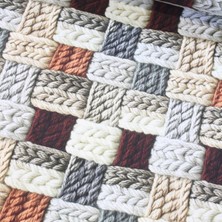 Örgü 3 Boyutlu Dijital Baskı Nevresimlik Poplin Kumaş