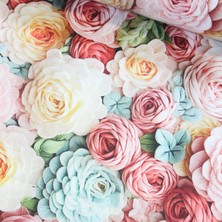 Güller 3 Boyutlu Dijital Baskı Nevresimlik Poplin Kumaş