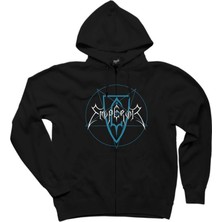 Z zepplin Emperor Satan Siyah Fermuarlı Kapşonlu Sweatshirt