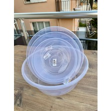 Şeffaf Badya 4 Boy, Bulaşık Leğeni, Hamur Leğeni ,badya Seti, Leğen Seti
