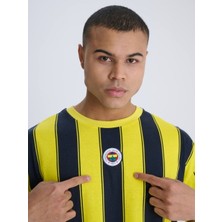 Fenerbahçe Lisanslı Çubuklu Oversize T-Shırt