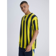 Fenerbahçe Lisanslı Çubuklu Oversize T-Shırt