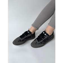 AYK-1014 Füme Leopar Smb Şeritli Sneaker