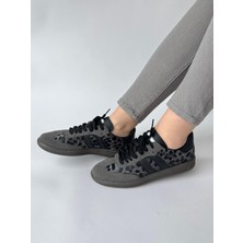 AYK-1014 Füme Leopar Smb Şeritli Sneaker