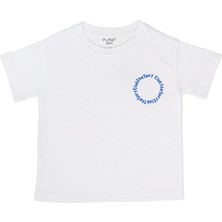 Çocuk Beyaz Yarım Kollu Baskılı Tişört - The Surf Club T-Shirt