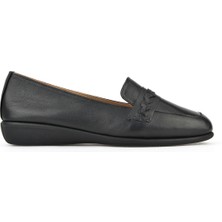 Ziya, Kadın Hakiki Deri Konfor Ayakkabı 1511050Z2599 Siyah