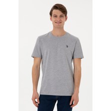 U.S. Polo Assn. Erkek Regular Fit Bisiklet Yaka Gri Basic Tişört 50298035-VR086