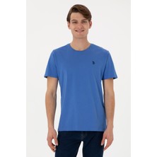 U.S. Polo Assn. Erkek Regular Fit Bisiklet Yaka İndigo Basic Tişört 50298035-VR028