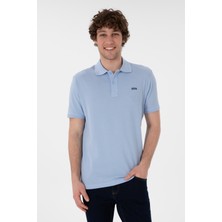 U.S. Polo Assn. Erkek Regular Fit Polo Yaka Açık Mavi Basic Tişört 50306007-VR003