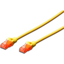 Digitus Patch Kablo, U-Utp, Cat. 6, 0,25 Metre, Awg 26/7, Cu, Lszh, Sarı Renk Dk-1617-030-Y