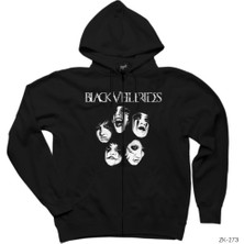 Black Veil Brides Group Siyah Fermuarlı Kapşonlu Sweatshirt