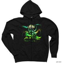 World Of Warcraft Lord Of The Outland Siyah Fermuarlı Kapşonlu Sweatshirt