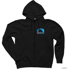 Team Liquid Half Siyah Fermuarlı Kapşonlu Sweatshirt