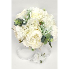 Hayalperest Boncuk Yapay Okaliptus ve Erengül Şakayık Gelin Çiçeği