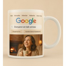 Bk Gift Kişiye Özel Google Dünyanın En Tatlı Annesi Tasarımlı Beyaz Kupa Bardak -1, Anneye Hediye, Anneler Günü Hediyesi