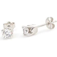 Nusret Takı Gümüş 0,45 Crt Tektaş Küpe