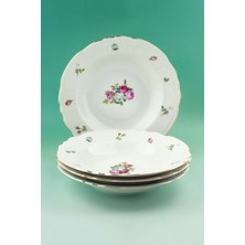 Angela Altın Yaldızlı Porselen 4 Parça Yemek Tabağı