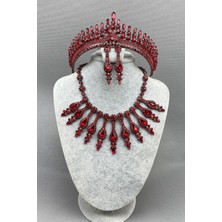 Hayalperest Boncuk Anteras Gelin Kına Tacı ve Kolye Seti