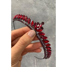 Hayalperest Boncuk Bordo Ece Model Ince Gelin Kına Tacı