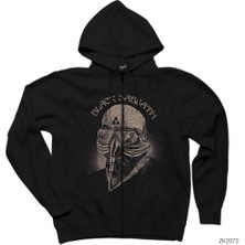 Black Sabbath Classic Siyah Fermuarlı Kapşonlu Sweatshirt