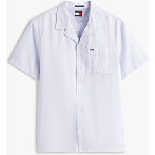 Tommy Hilfiger Tjm Lınen Blend Camp Ss Ext