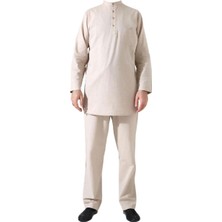 Erkek Tek Cepli Gömlek Pantolon Ikili Takım Hac ve Umre Kıyafeti