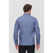 YXC Trend Maker Erkek Mint Slim Fit Dar Kalıp Pamuklu Kot Gömlek