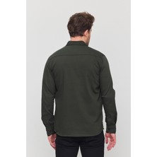 YXC Trend Maker Erkek Mint Slim Fit Dar Kalıp Pamuklu Kot Gömlek