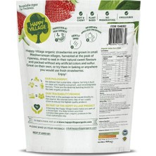 Happy Village Organik Infüze Kuru Çilek- Çilek Kurusu- Organik Kuru Meyve- Vegan - Glutensiz 510 gr