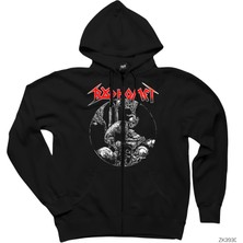 Baphomet Back From The Dead Siyah Fermuarlı Kapşonlu Sweatshirt