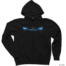 Bmw Lights Siyah Fermuarlı Kapşonlu Sweatshirt
