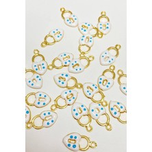 Hayalperest Boncuk Beyaz Kalp Model Kolye Ucu 1 Adet