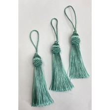 Hayalperest Boncuk Su Yeşili Topuzlu Tekli Püskül 7 cm 1 Adet