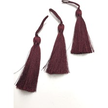 Hayalperest Boncuk Bordo Tekli Püskül 10 Adet 7 cm
