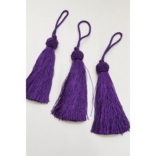 Hayalperest Boncuk Mor Topuzlu Tekli Püskül 12CM 1 Adet