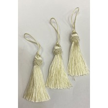 Hayalperest Boncuk Krem Topuzlu Tekli Püskül 7 cm 1 Adet