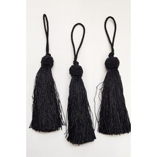 Hayalperest Boncuk Siyah Topuzlu Tekli Püskül 12CM 1 Adet