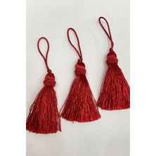 Hayalperest Boncuk Kırmızı Topuzlu Tekli Püskül 7 cm 1 Adet